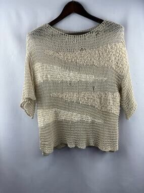 Women’s Zara Small Beige Knit Pullover Sweater